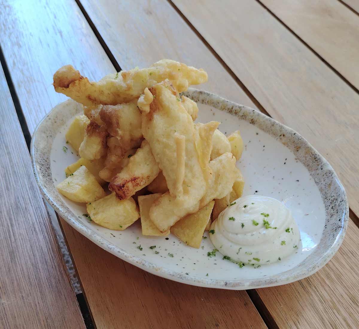 Pescadito frito en tempura